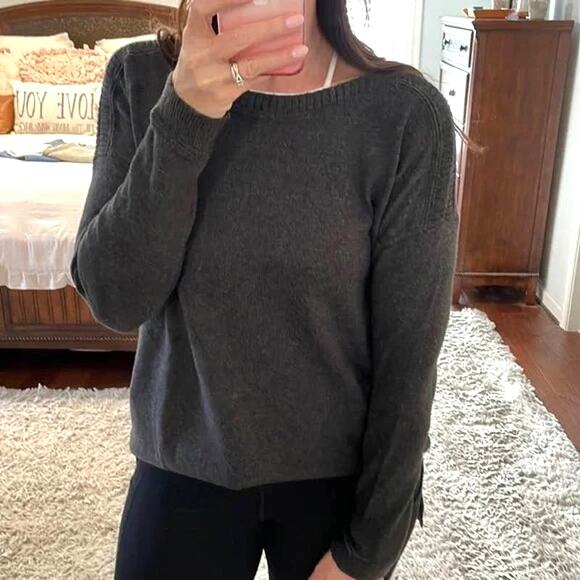 Old Navy | NWT Dark Gray Knit Boat Neck Legging Tunic Sweater - Picture 1 of 12